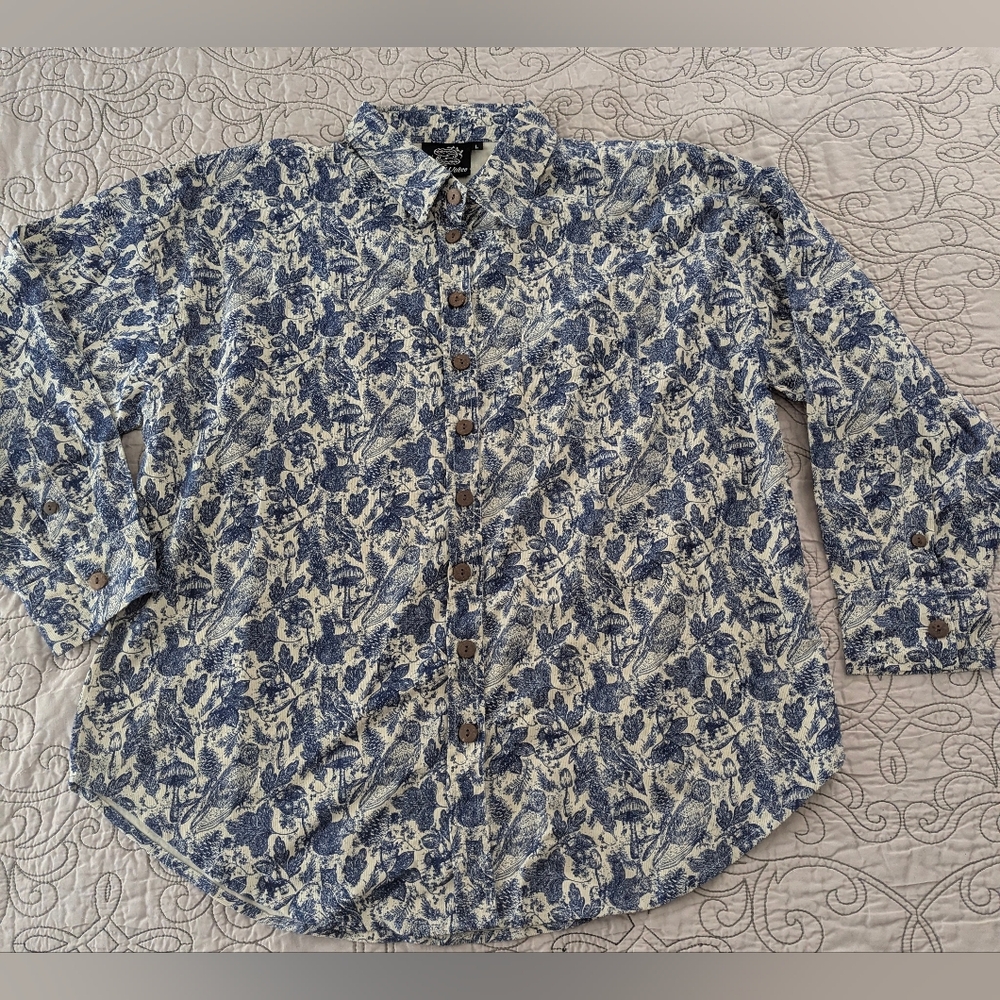 NWOT Bohee Wohee Owls Forest Shirt